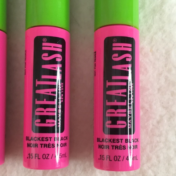 New Bundle Of 4 Maybelline Great Lash Mascara Blackest Black Size.15oz - Picture 3 of 3